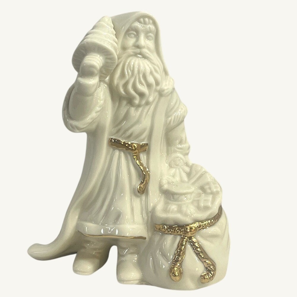 Vintage Lenox Santa Claus Classic Kris Kringle Bag Of Gifts Porcelain Figurine